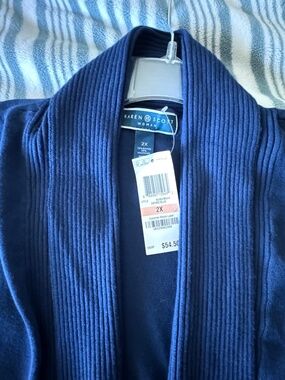 Karen Scott Oxford Blue Cardigan
